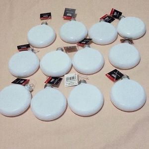 12 DIY White Plastic Ornaments